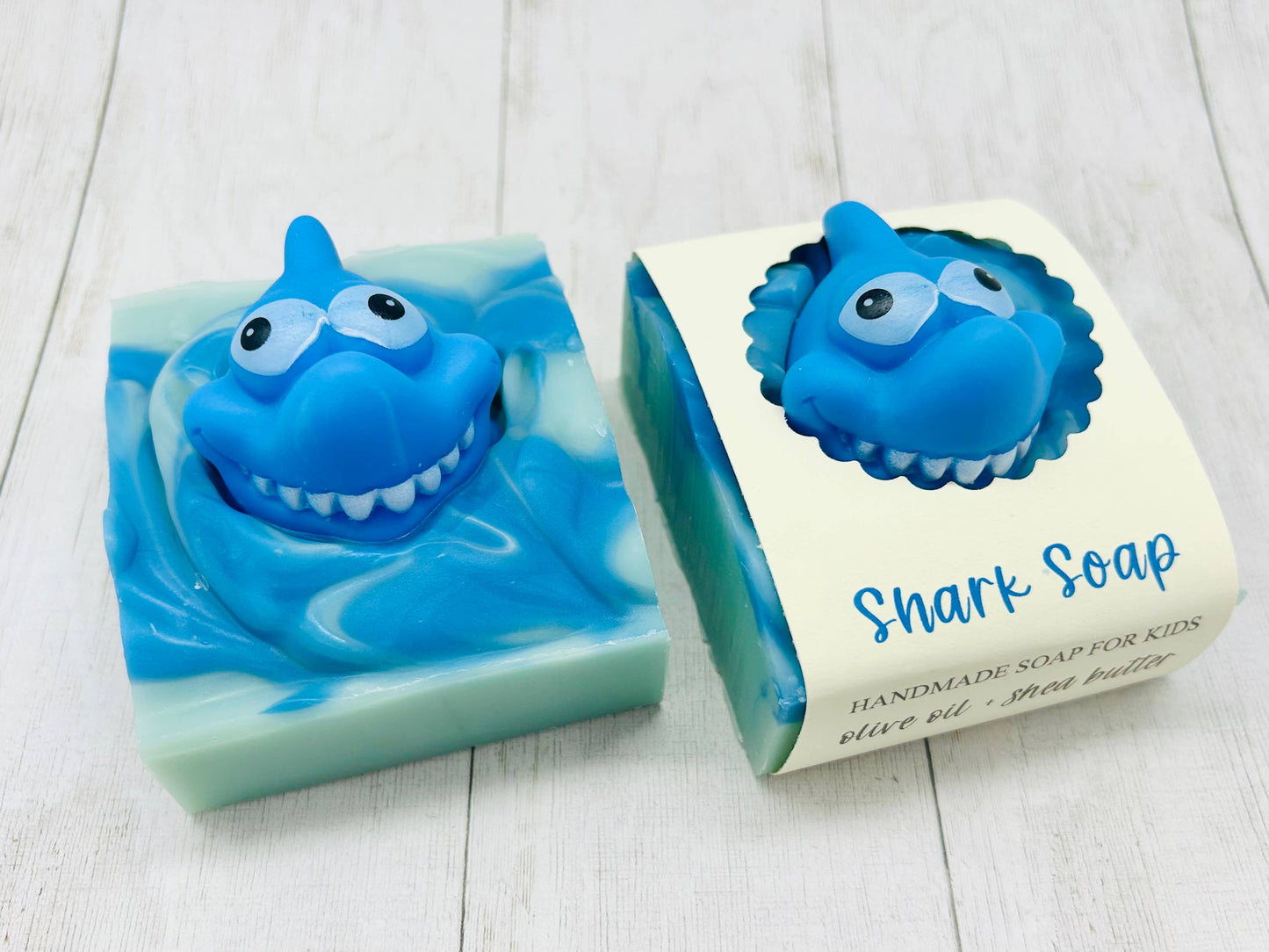 Shark Handmade Soap Bar for Kids VEGAN COLD PROCESS