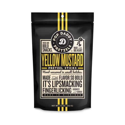 Pop Daddy – Yellow Mustard Seasoned Pretzels 7.5oz