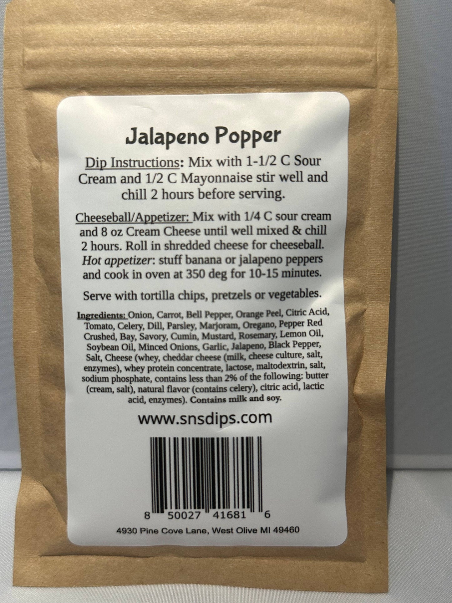 Jalapeno Popper Dip Mix