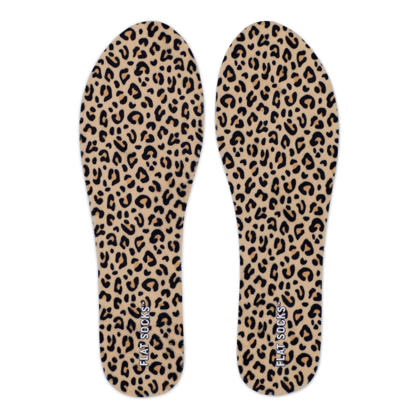 Leopard Print FLAT SOCKS: Small (up to Women's 11, Men's 10)