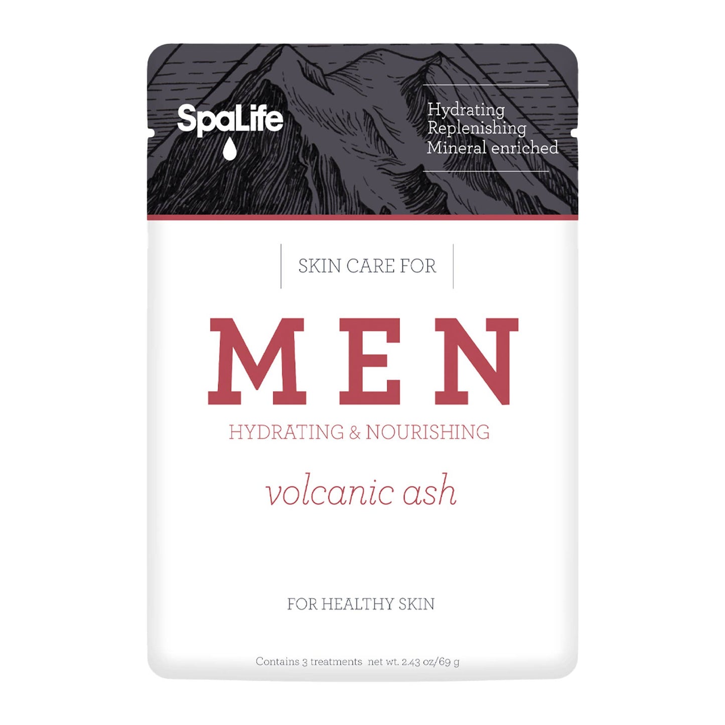 Men's Volcanic Ash Facial Mask: Single