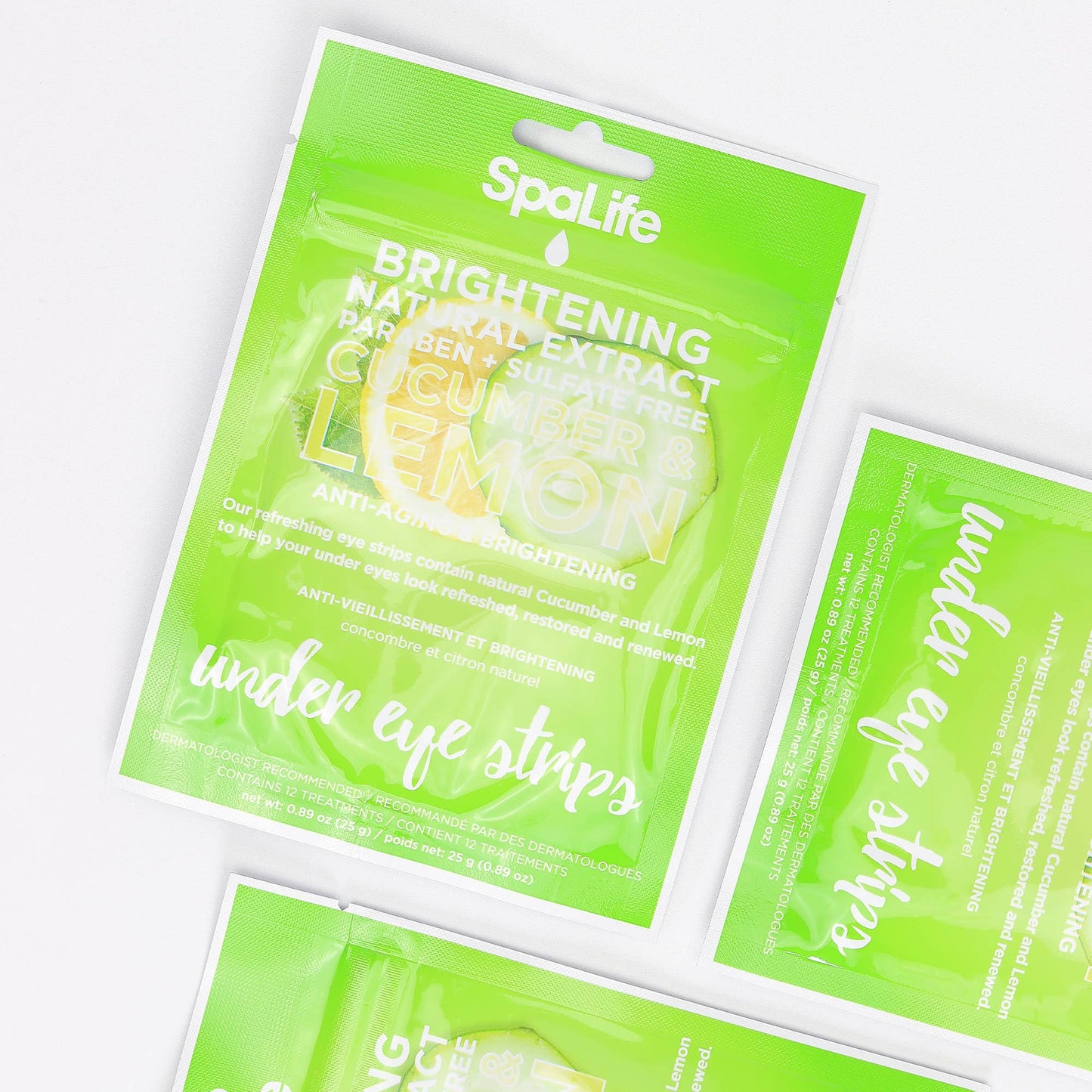 Cucumber + Lemon Brightening Under Eye Strips - 6 Pairs