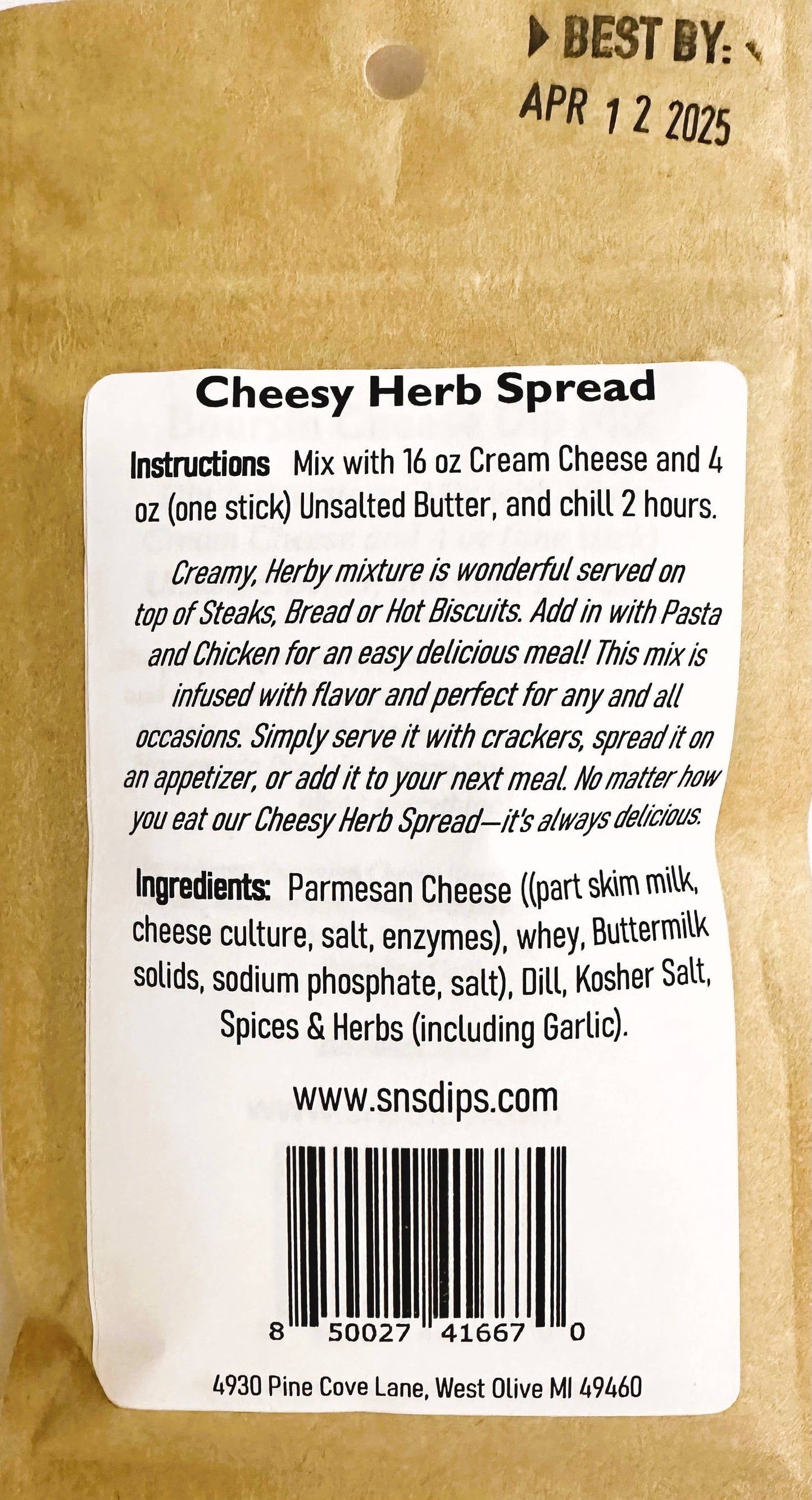 Cheesy Herb Spread