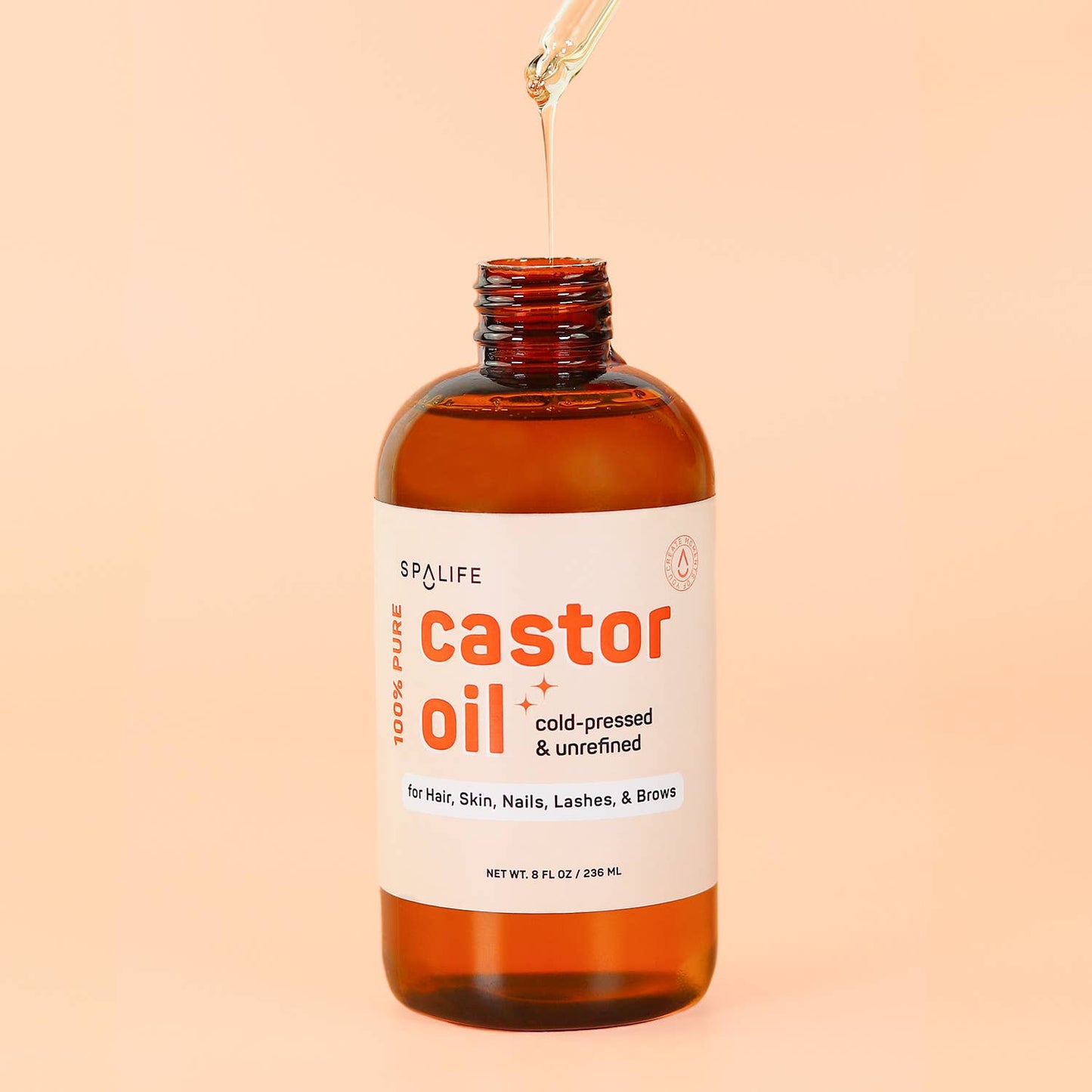 Castor Oil 100% Pure - For Hair, Skin, Nails, Lashes & Brows