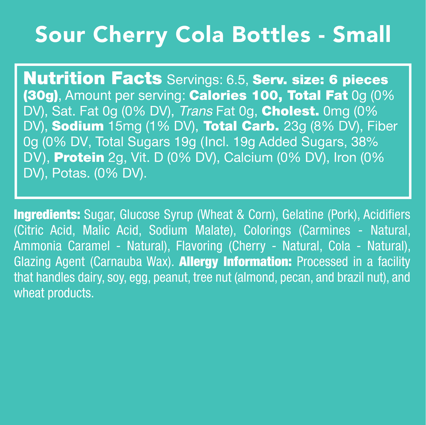 Sour Cherry Cola Bottle Gummies