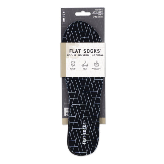 Black FLAT SOCKS: Large (up to Women's 13+, Men's 14)