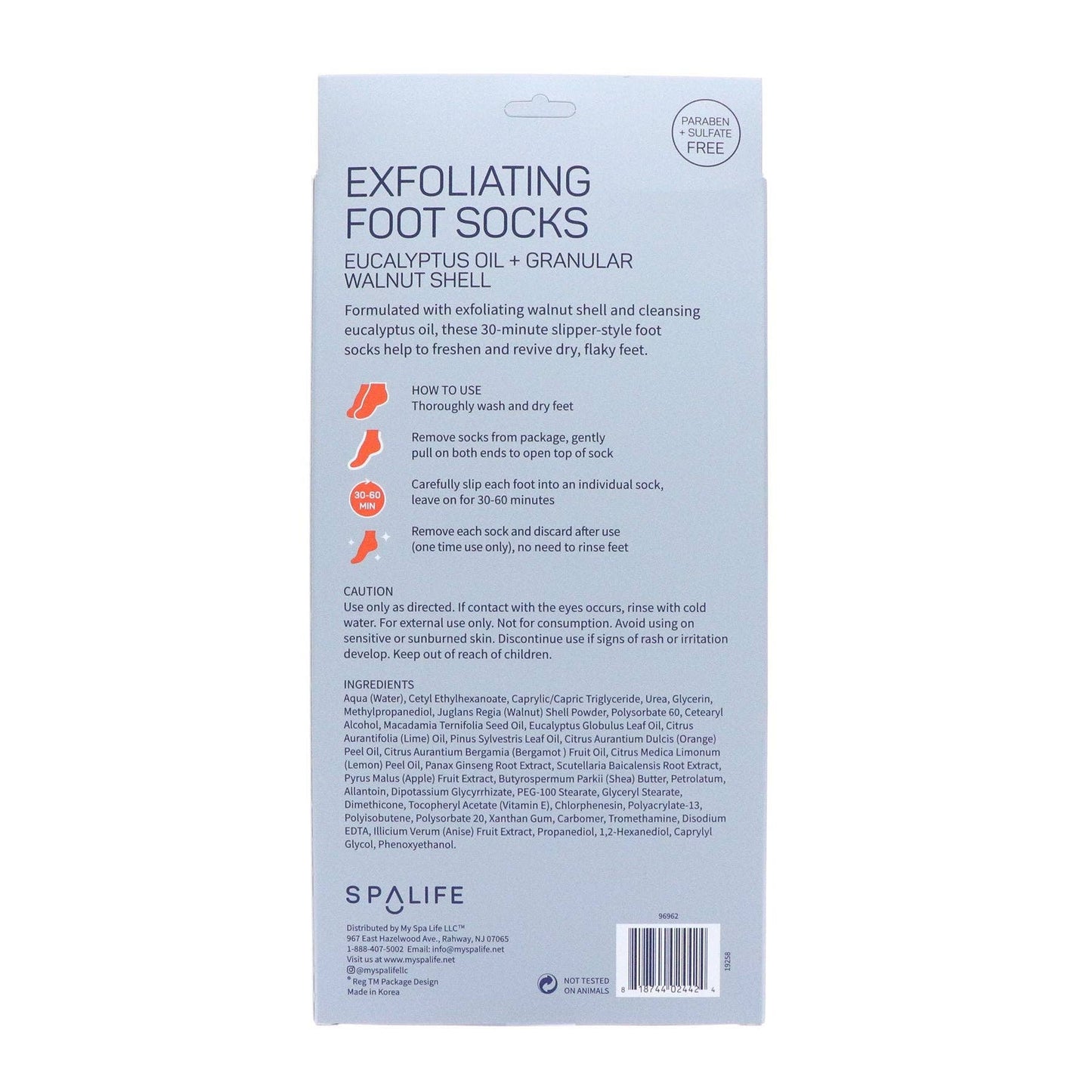 Exfoliating Foot Socks - Eucalyptus Oil + Granular Walnut