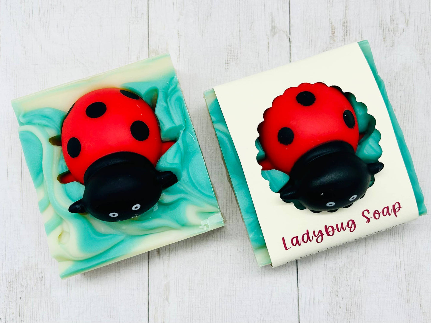 Ladybug Handmade Soap Bar for Kids VEGAN COLD PROCESS