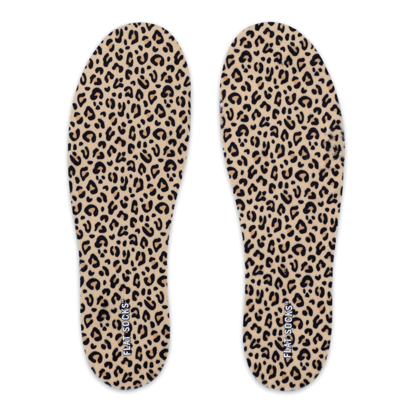 Leopard Print FLAT SOCKS: Small (up to Women's 11, Men's 10)