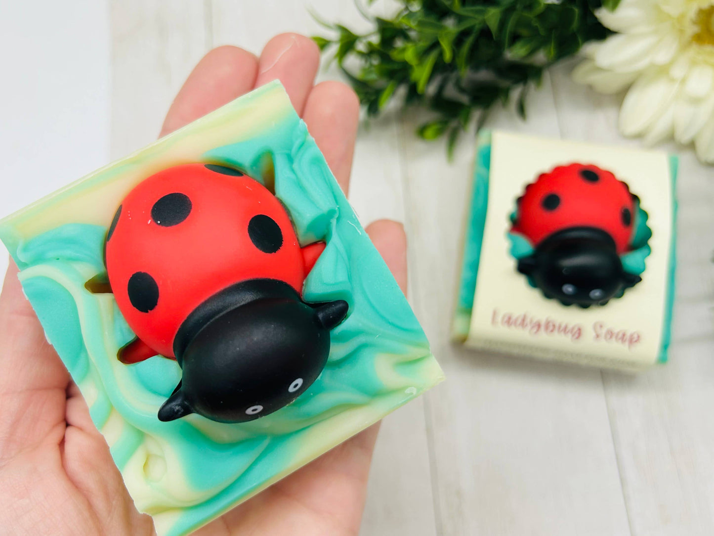 Ladybug Handmade Soap Bar for Kids VEGAN COLD PROCESS