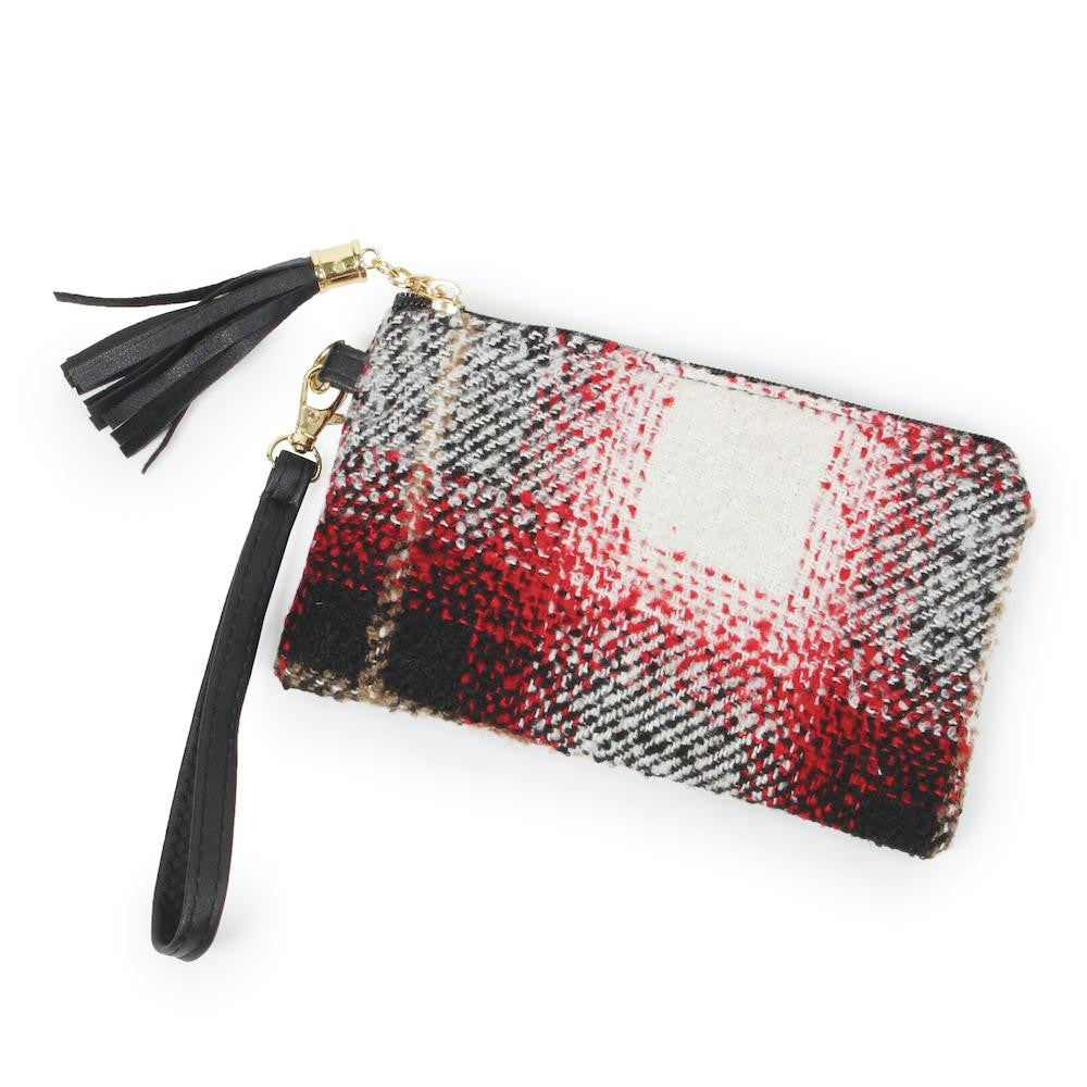 Plaid Wristlet