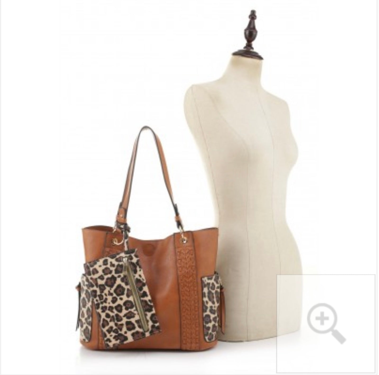 Leopard Print 3-in-1 Shoulder Bag/Crossbody/Wallet