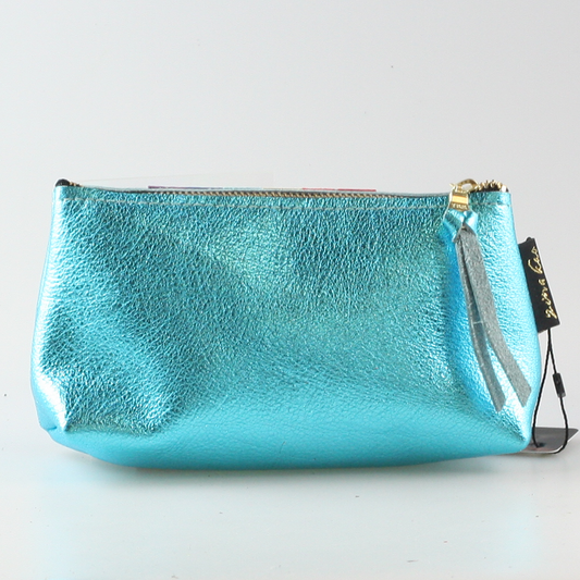 Metallic Makeup Clutch: Teal