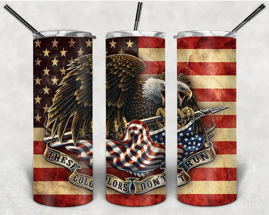 Skinny Tumbler Flag Eagle