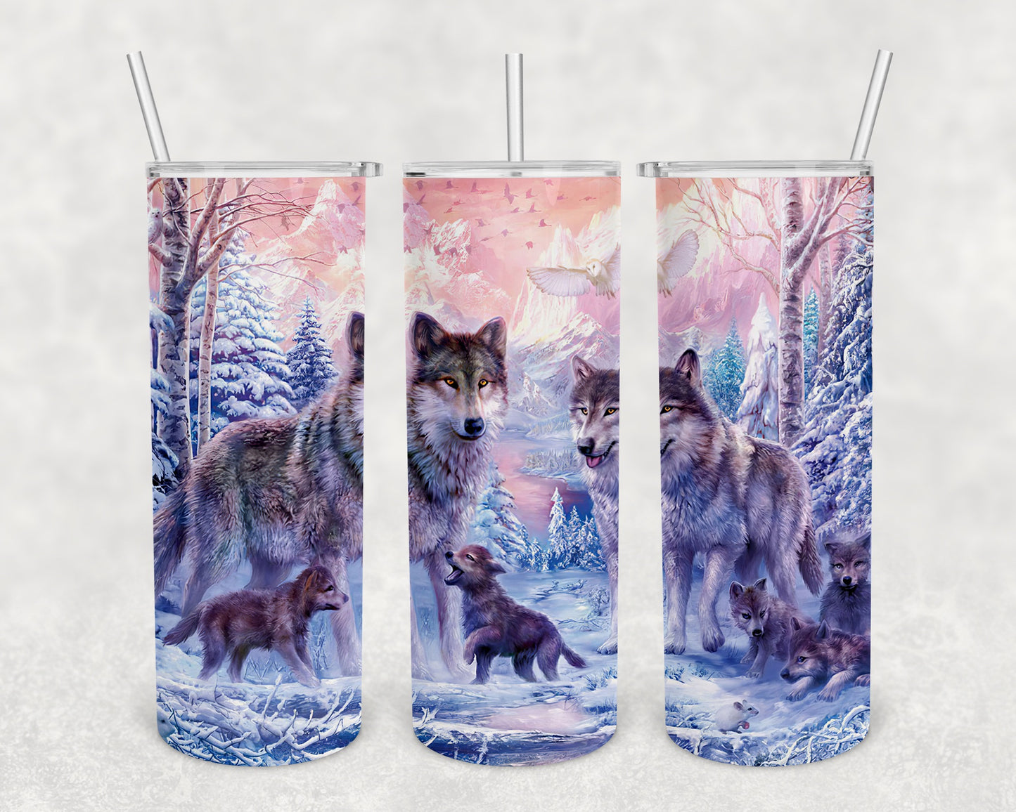 Skinny Tumbler Wolves