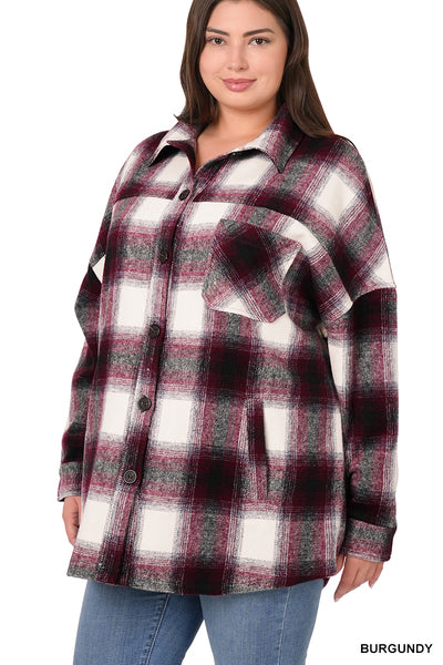 Zenana Plaid Shacket