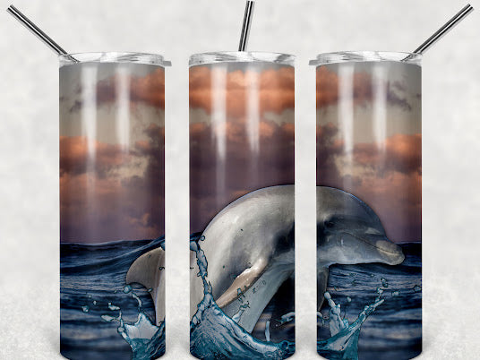 Skinny Tumbler Dolphin