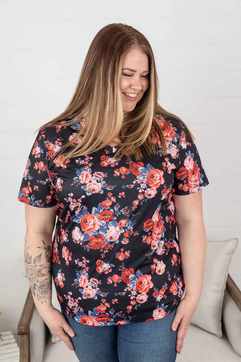 Olivia Tee- Floral