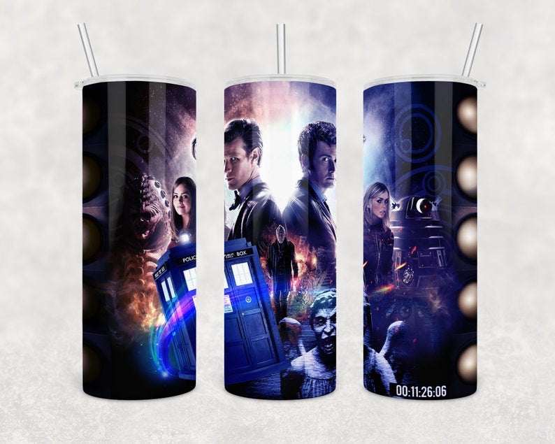 Skinny Tumbler Dr Who Cast