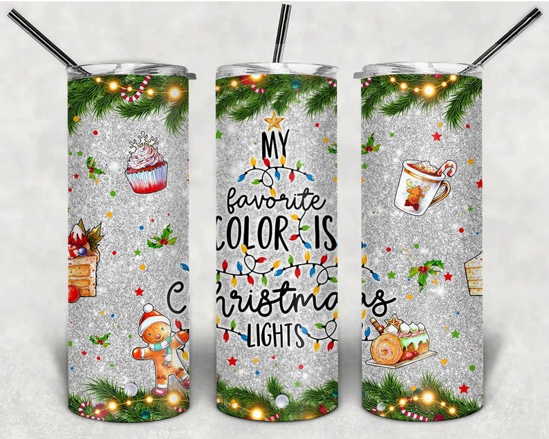 Skinny Tumbler Christmas Lights