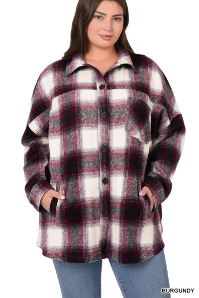 Zenana Plaid Shacket